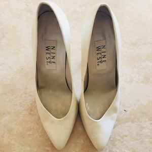 Nine West white pumps!